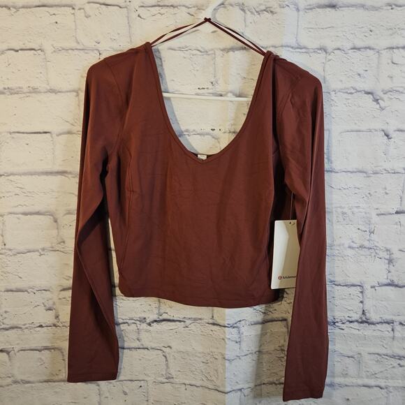 lululemon athletica Tops - NWT Lululemon Align Long Sleeve Sz8 Mulled Wine